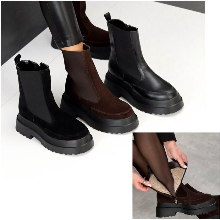Жіночі черевики челсі зимові