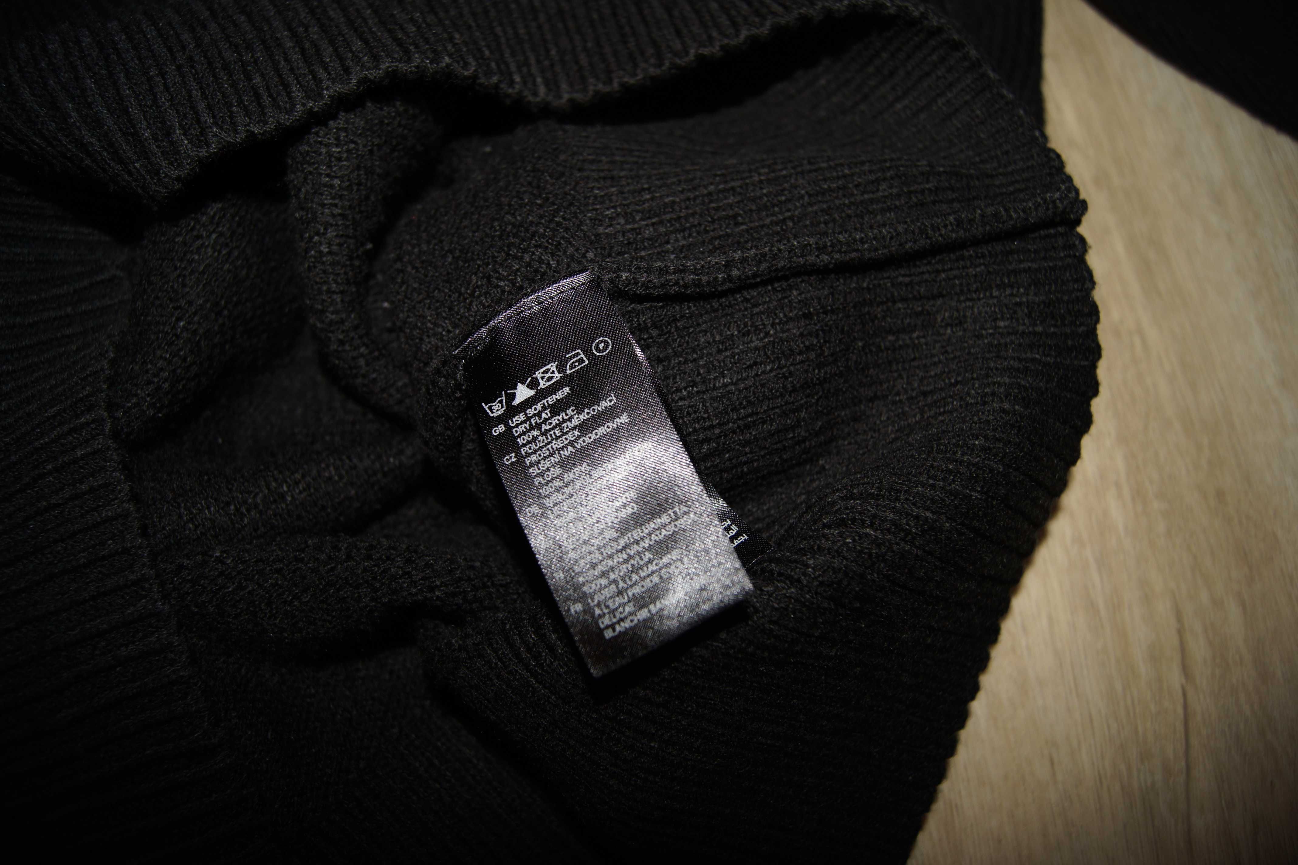 H&M MAMA czarna tunika sukienka ciążowa dzianinowa 36 S