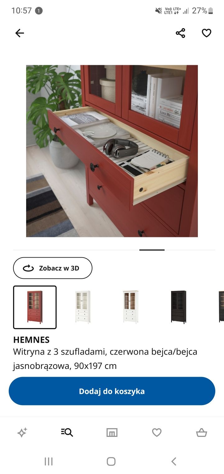 Witryna IKEA Hemnes
