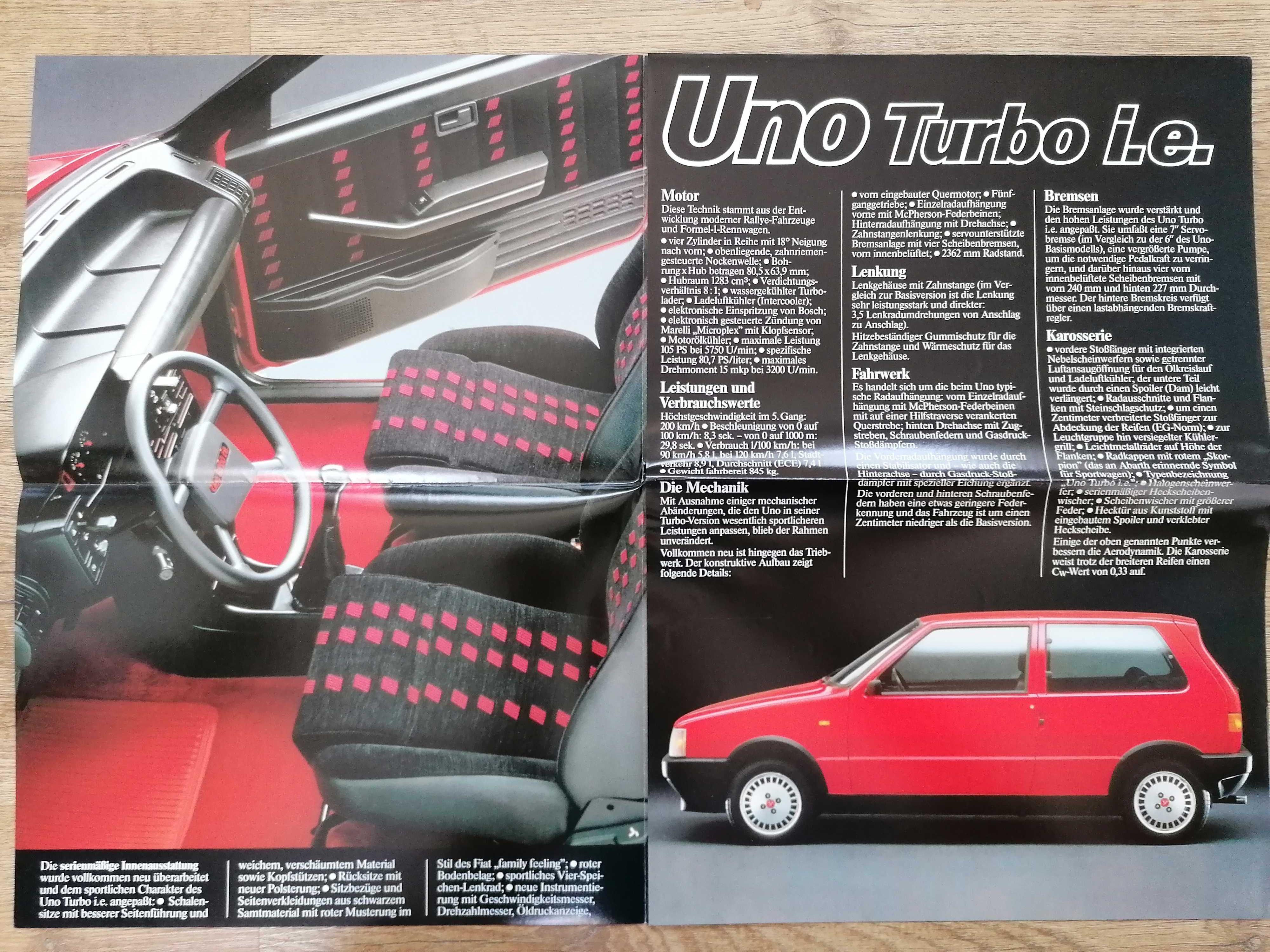 Prospekt Fiat Uno Turbo