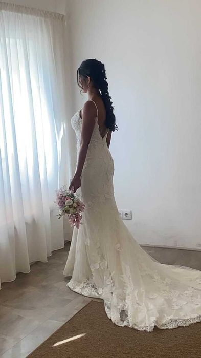 Vestido de noiva semissereia