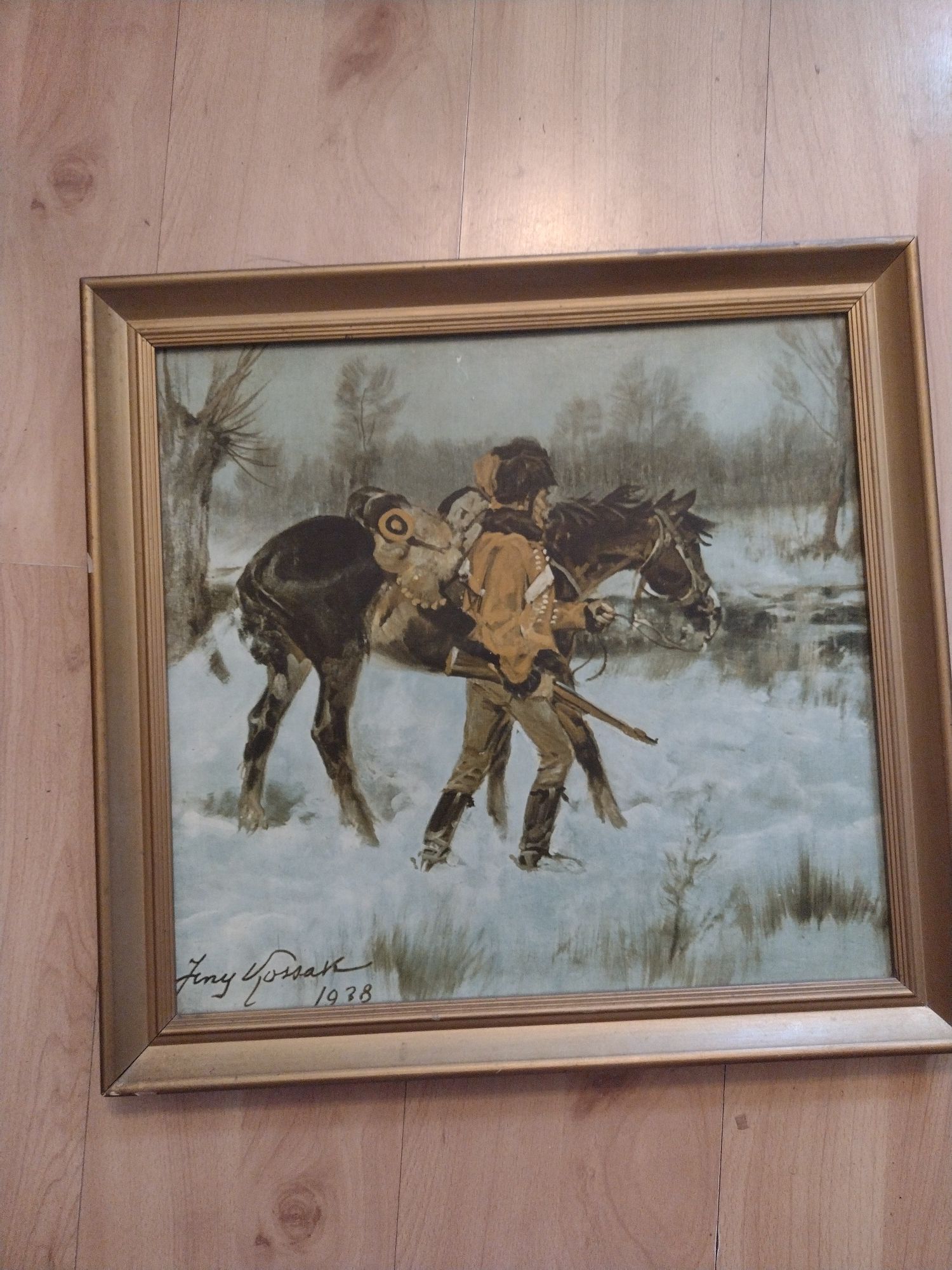 Obraz Kossak Huzar z Koniem.