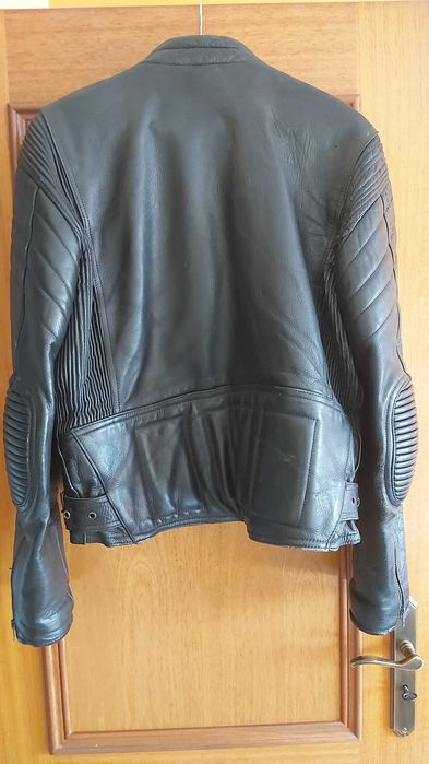 Casaco de mota em couro vintage tam 52/L