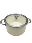 KitchenAid Garnek Emaliowany 24cm Indukcja Piekarnik Zmywarka Crème