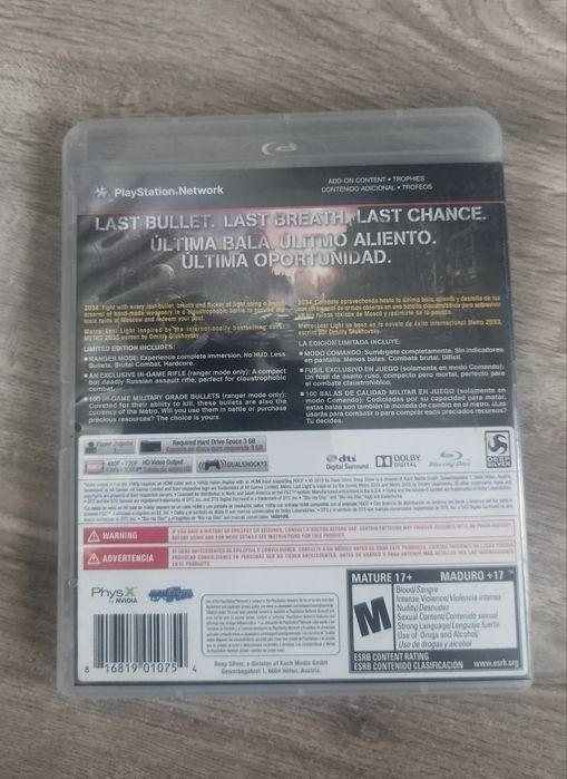 Jogo PS3  - Metro Last Light