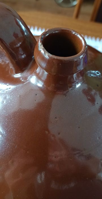 Gąsior, kamionkowy ,gliniany, szkliwiony 7 l.