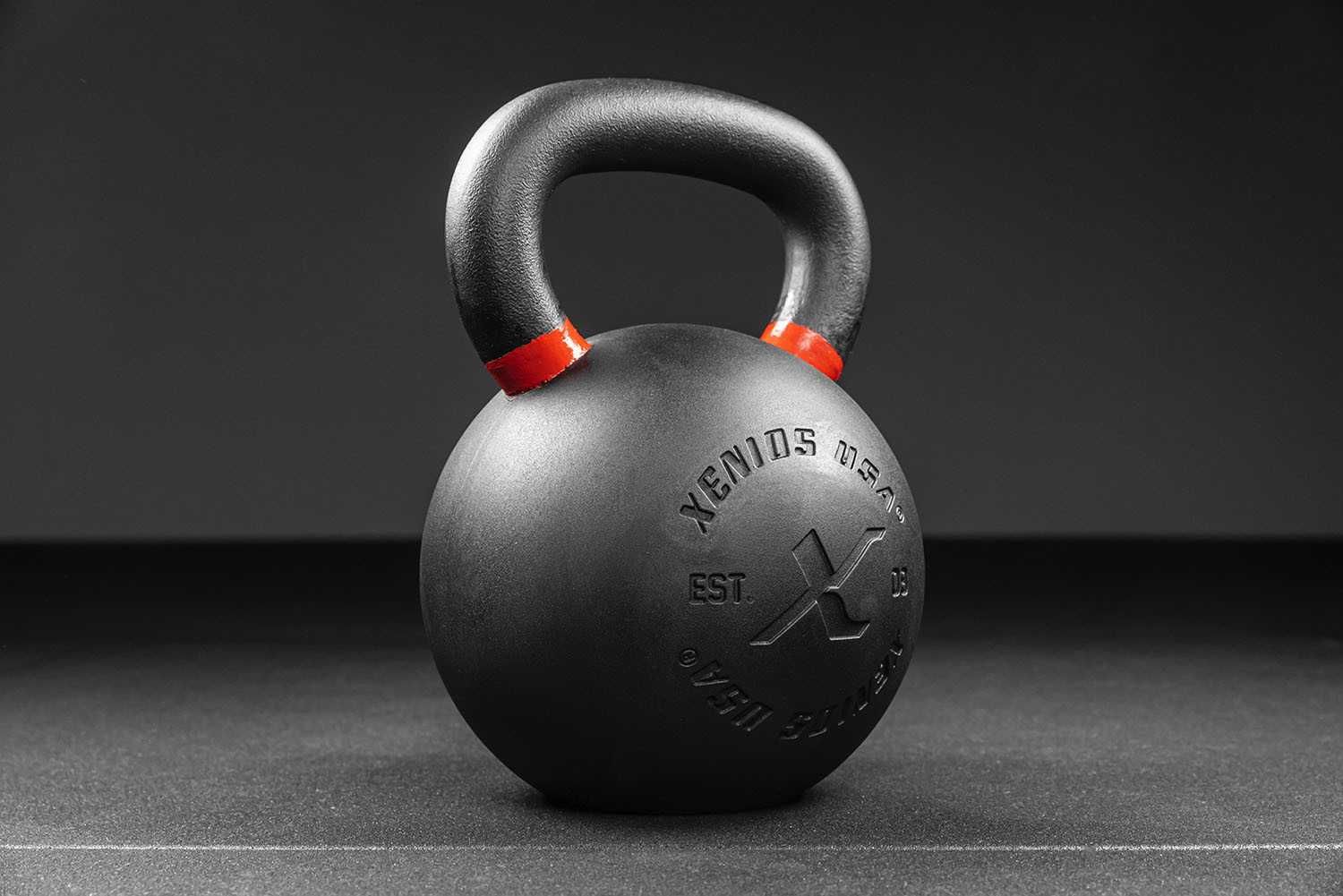 Odważnik kettlebell ogumowane Xenios USA 28 kg