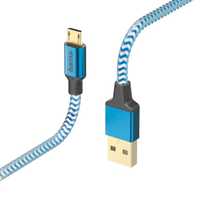 Hama Kabel ładujący "Reflected" micro USB-USB A 1,5m niebieski OUTLET