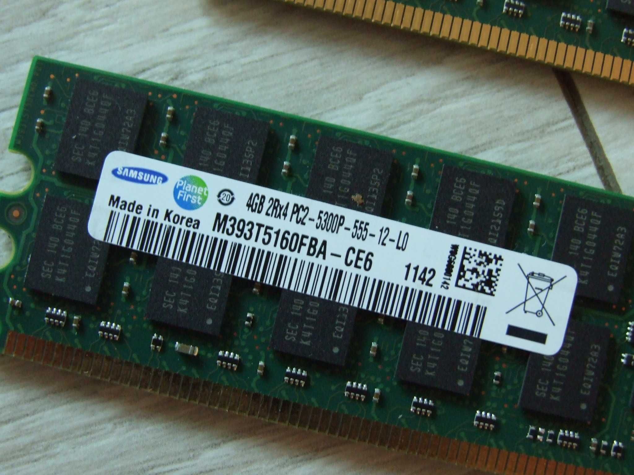 Pamięć Samsung 2x 4GB 2Rx4 PC2-5300P-555-12-L0
