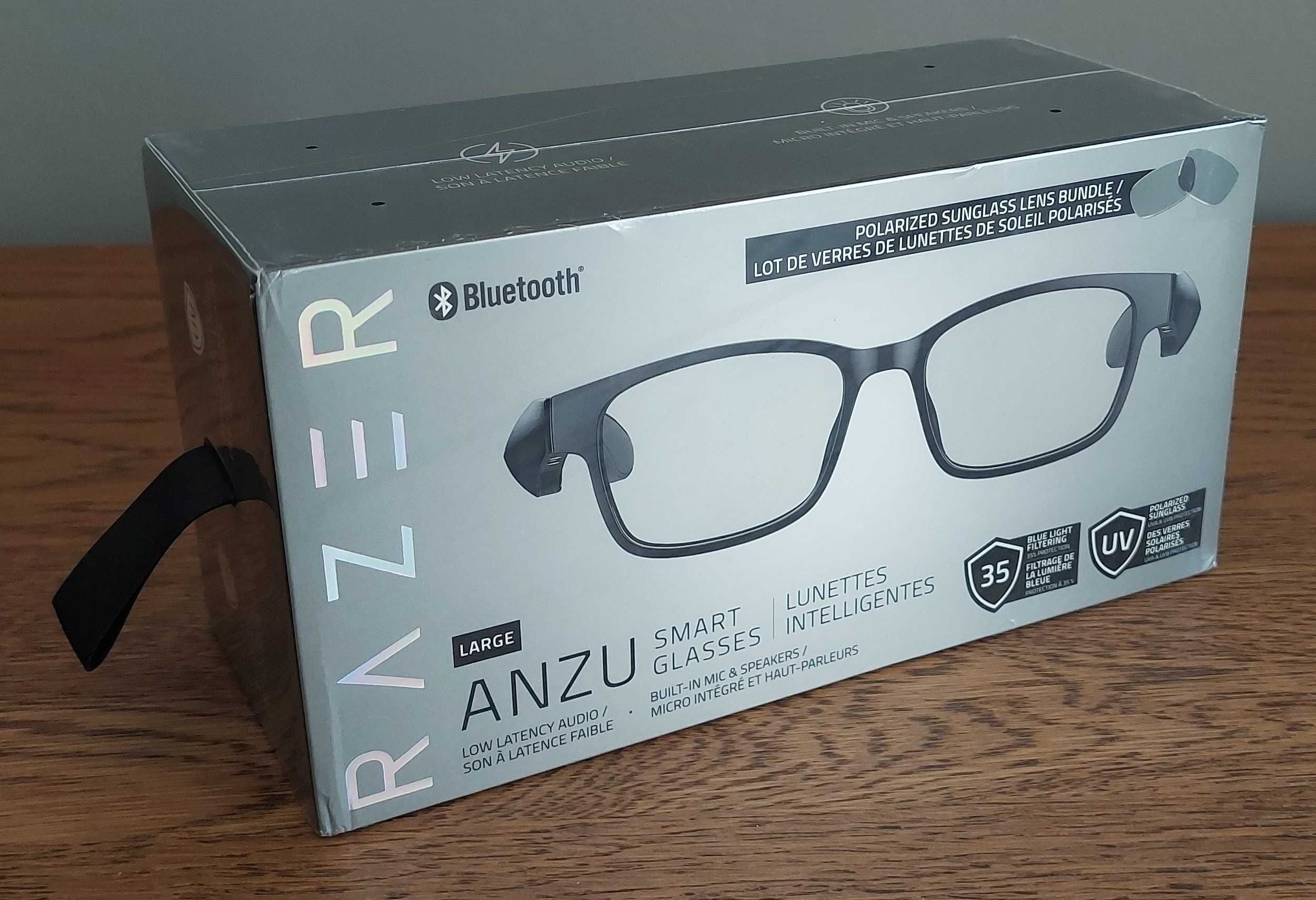 Razer Anzu Smart Glasses Óculos com Áudio Bluetooth Rectangle L Novos