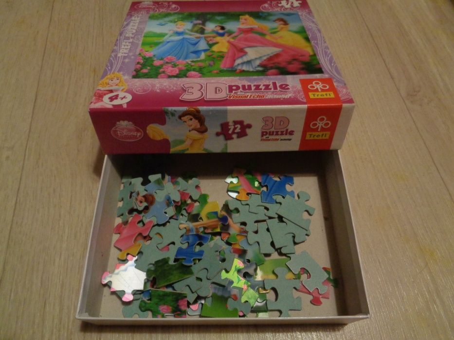 puzzle 72 szt. Trefl 3D Visual Echo nowe urodziny księżniczki prezent