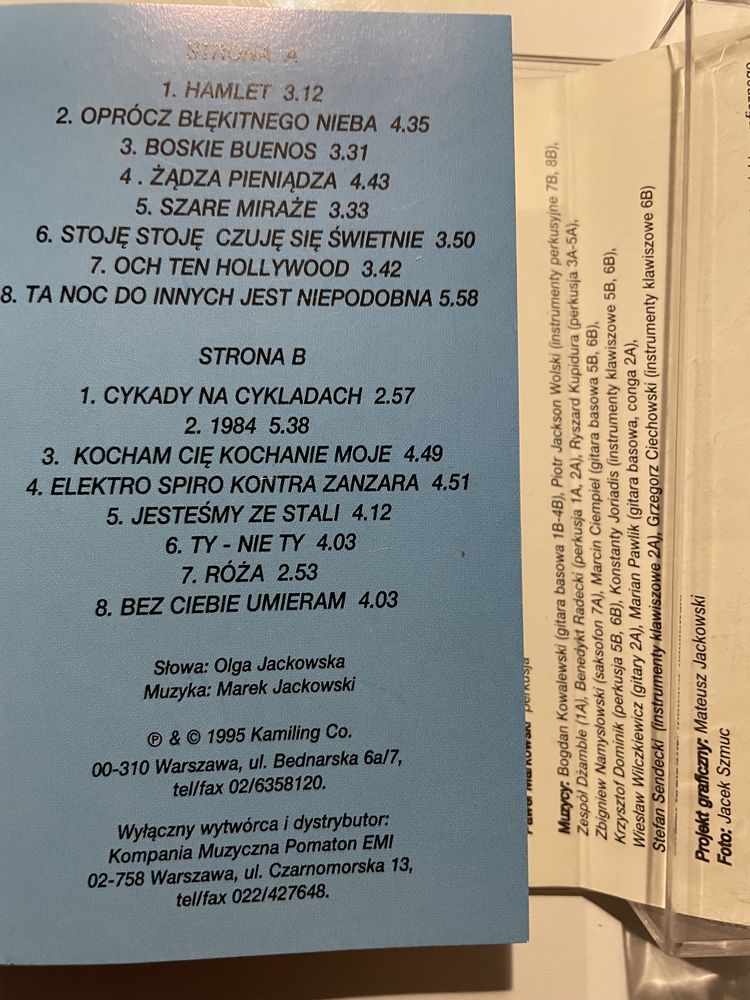 4 kasety Mannam - Nocny patrol, Singles Collection, The Best of Kora,