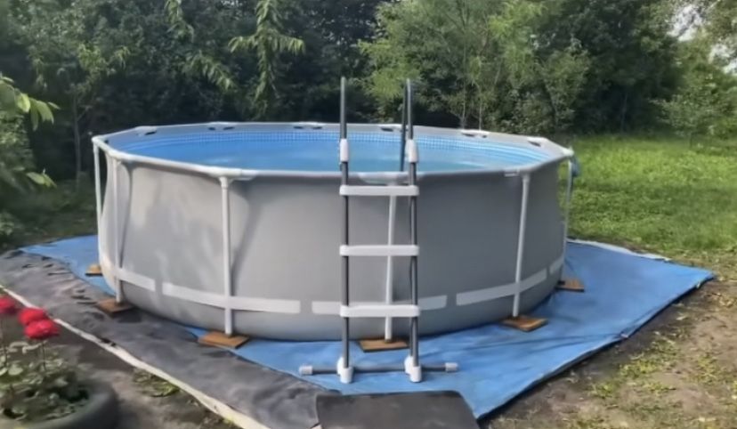 Каркасний Басейн INTEX 366x76 Каркасный бассейн серый