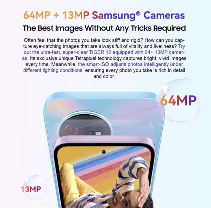 Смартфон Oscal Tiger 12 Blue 8/128 NFC G99 120Hz Original New