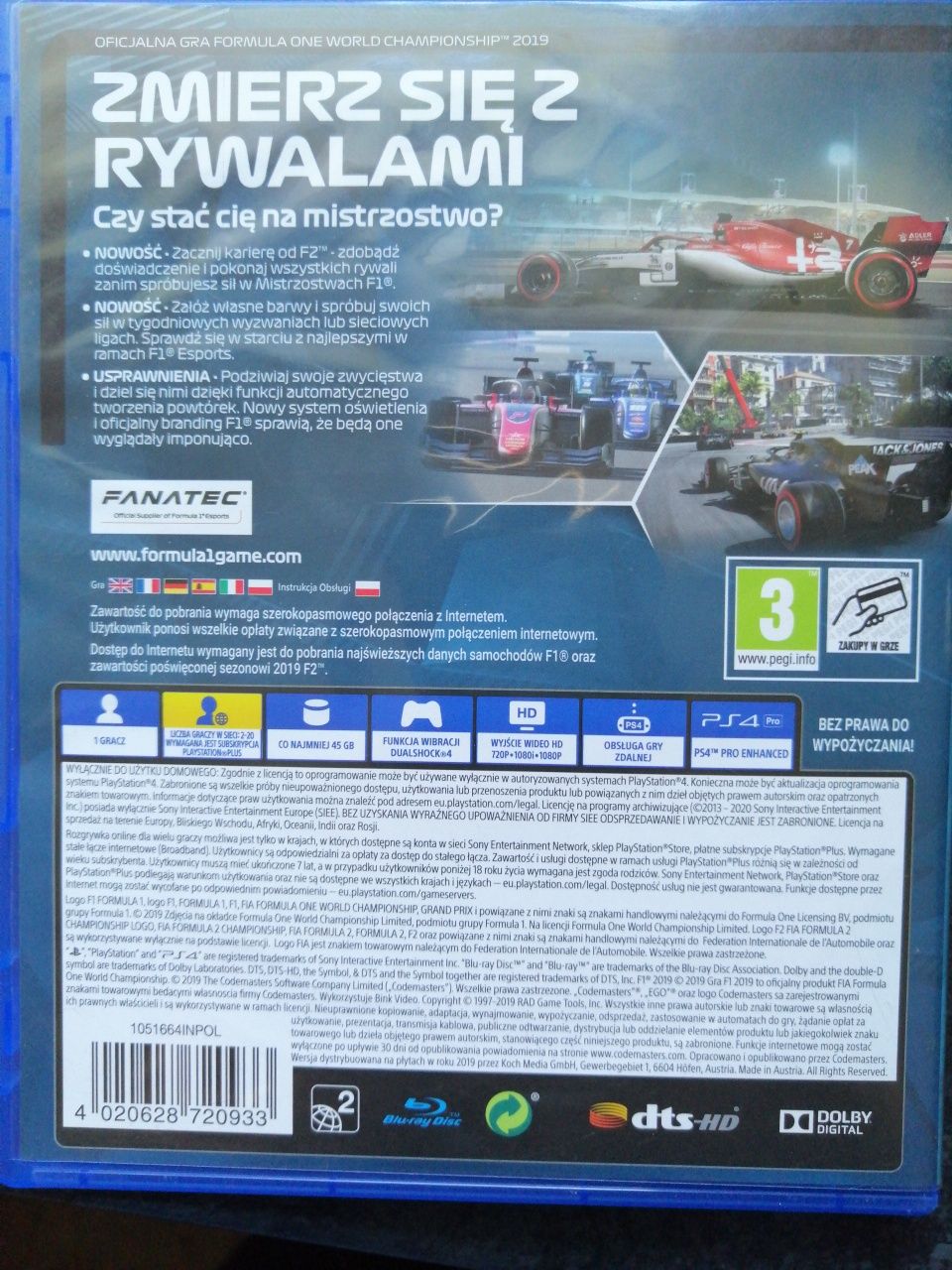 Ps4 Formuła 1 2019