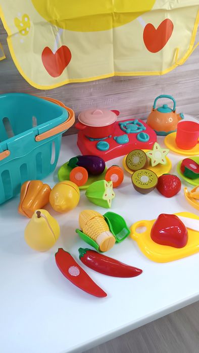 Фрукти,  овочі на липучках, посуд, в кошику (олх доставкою 490грн)