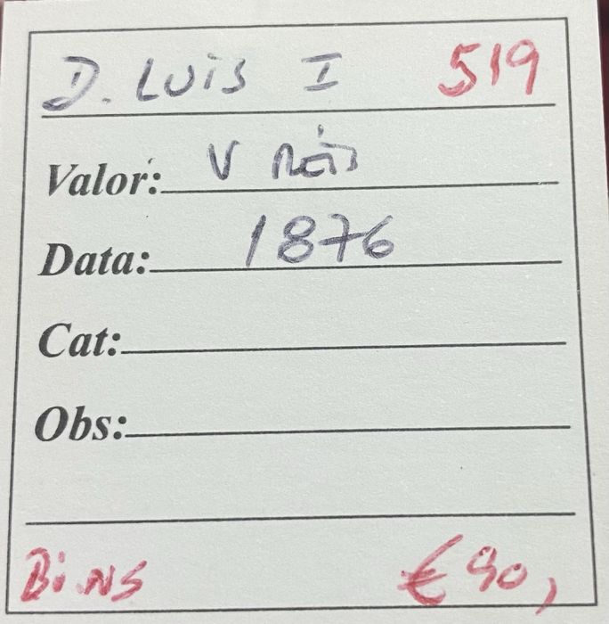 Moeda V Reis D LUIS I - 1876