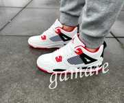 Męskie Jordan 4 białe sneakersy retro stylowe obuwie sportowe 41-46
