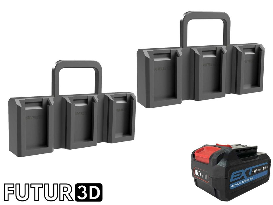 2x Transporter na sześć akumulatorów Erbauer 18V EXT DualVolt