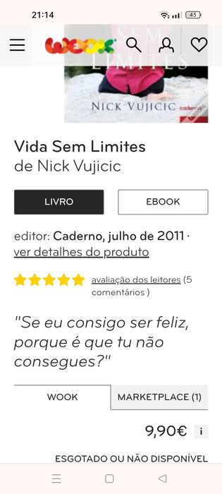 Livro a vida sem limites
