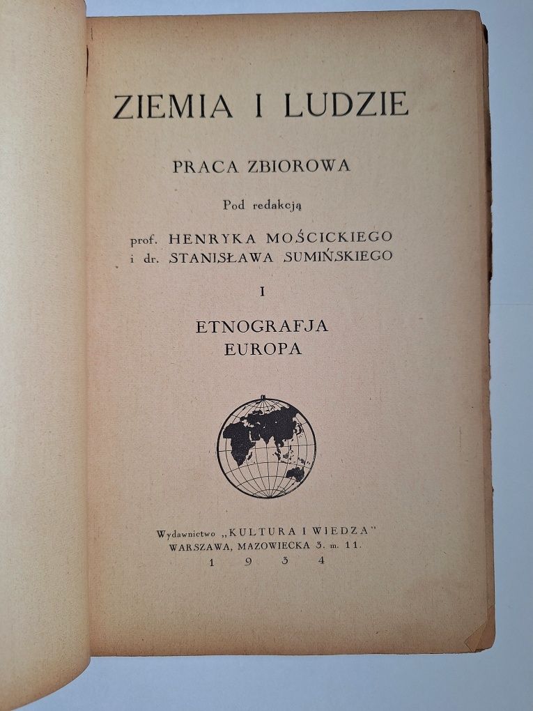 Ziemia i Ludzie, rok  1934 - H. Mościcki, S. Sumiński - Etnografia