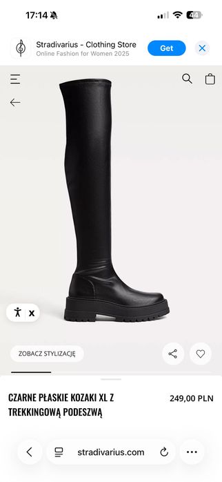 Czarne kozaki Stradivarius