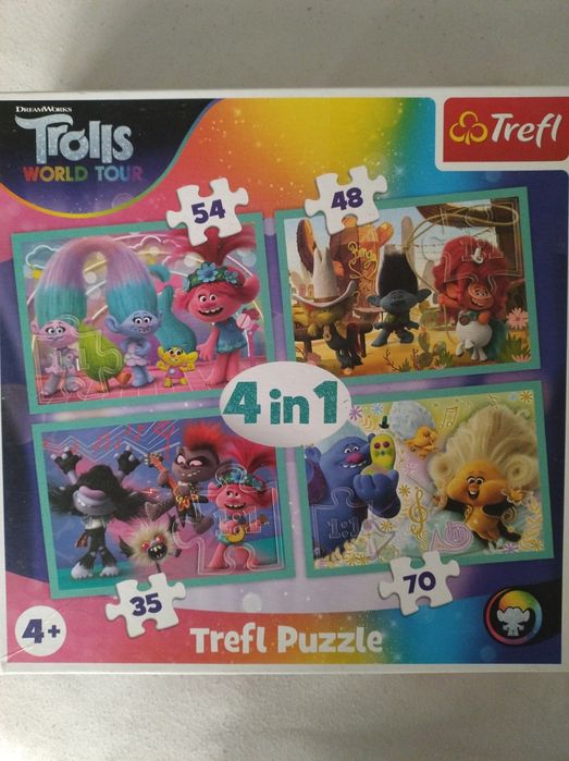 Puzzle 4 obrazki Trole 4+