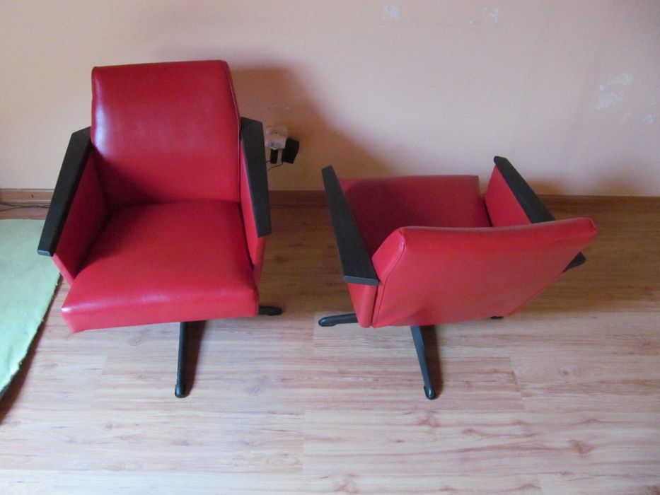 Fotel Obrotowy PRL Vintage kpl. Odrestaurowane