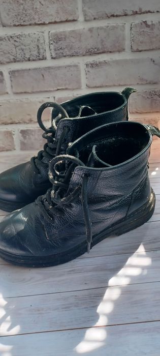 Зимние теплые ботинки Турция, кожа, овчинка