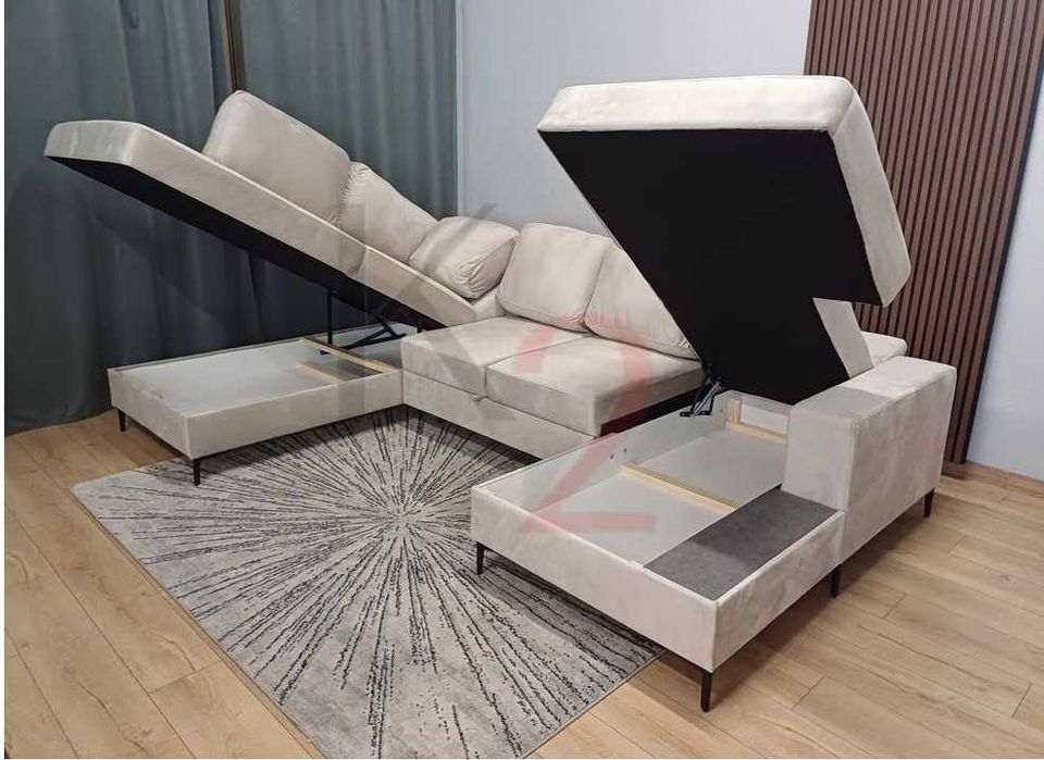 Narożnik PABLO Rogówka Kanapa Rozkładana Funkcja Spania Pojemnik