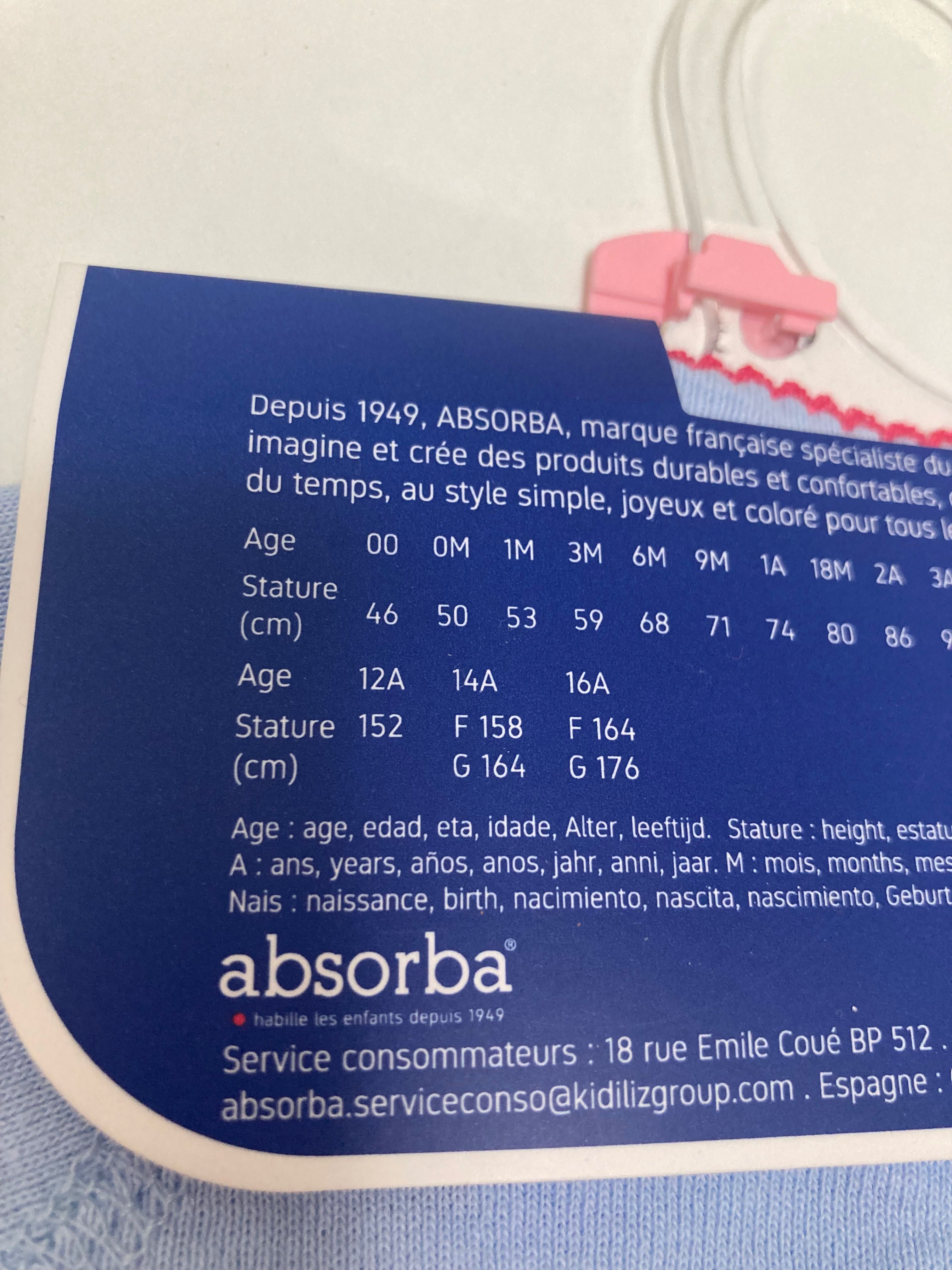 Absorba Франція набір з 3 боді для новонародженої  розмір 50, 0 міс