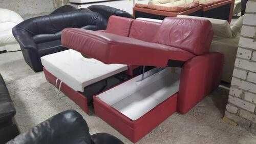 Кожаный угловой диван со спальным местом «Etap Sofa» (200304)