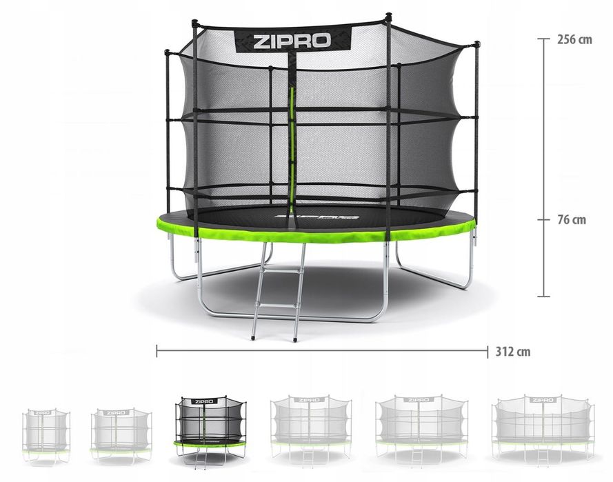 Батут з сіткою Zipro 312 см FT 10 (304-312 см)
( Сітка внутрішня )