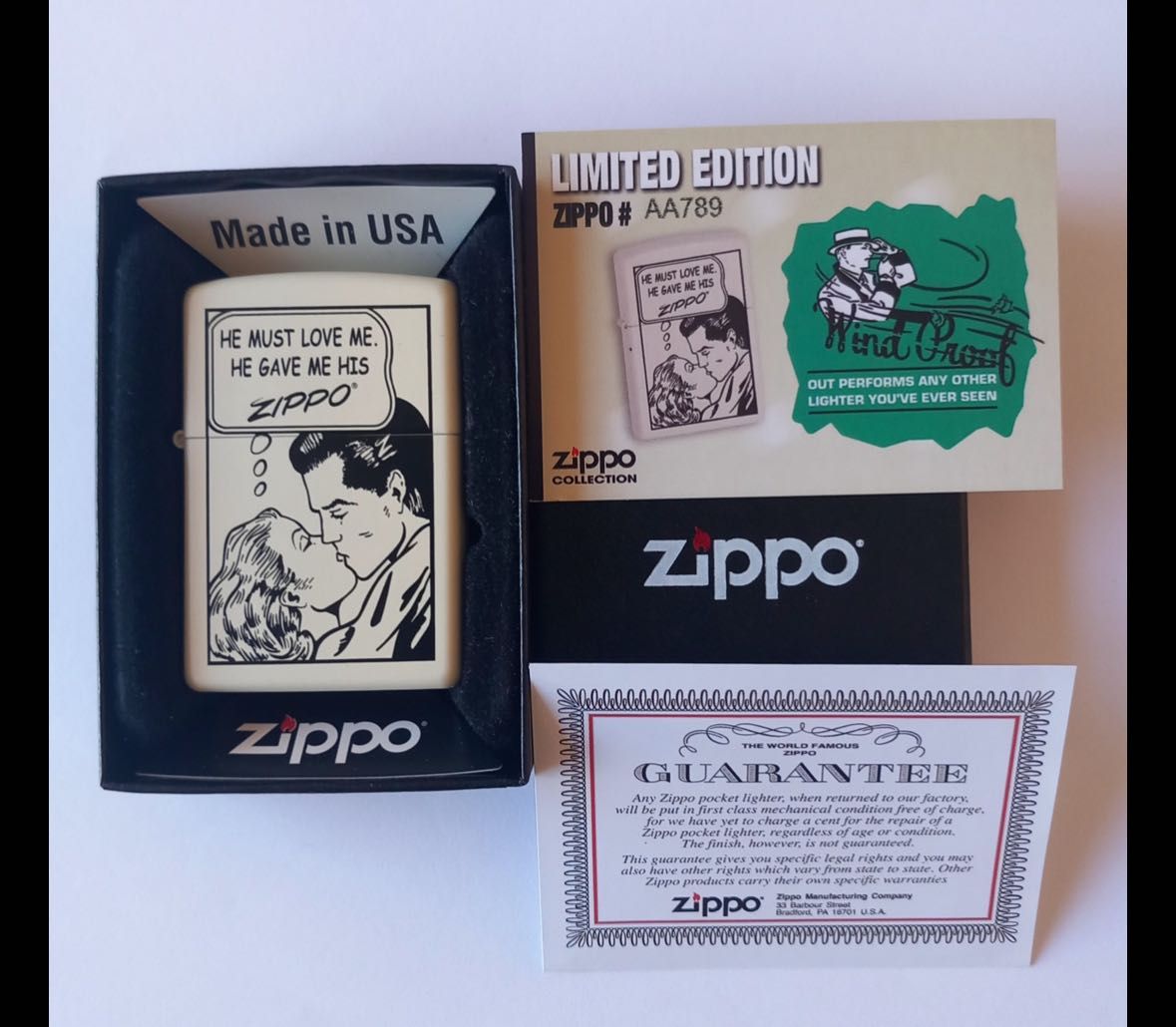 Limitowana zapalniczka Zippo AA789 – Kolekcjonerska edycja.
