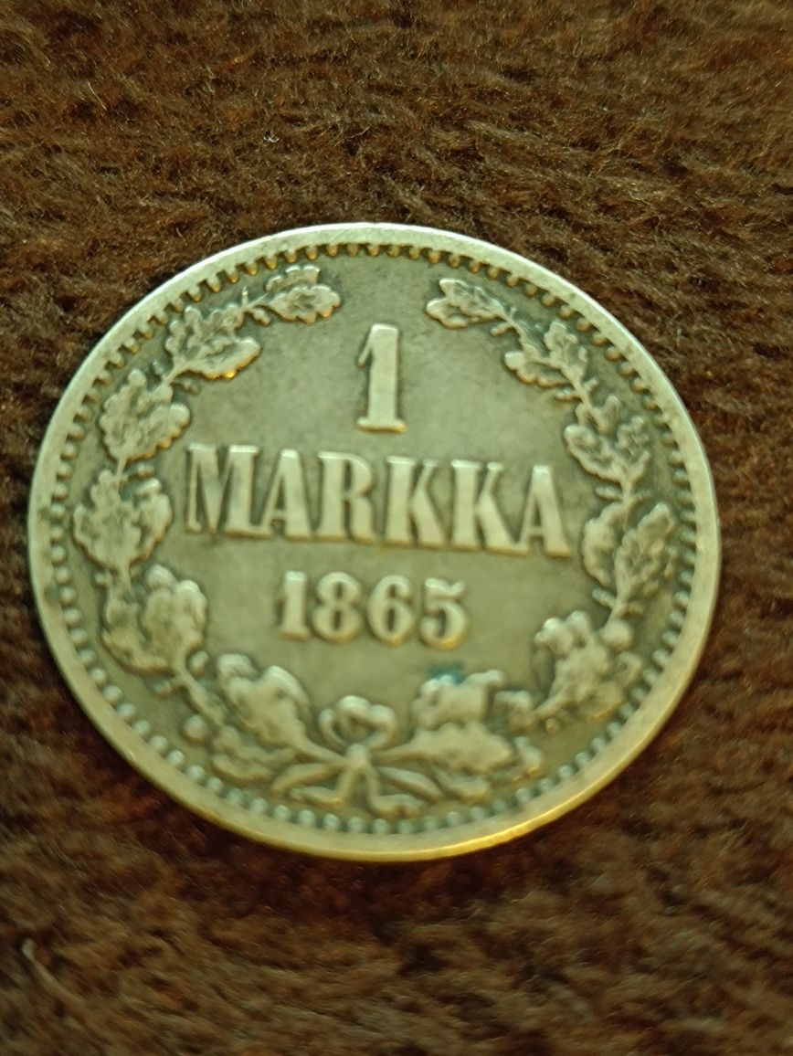 Findandia 1 markka 1865 srebro