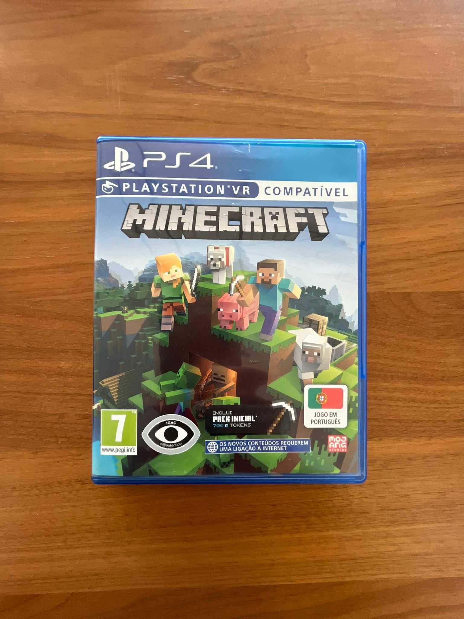 Minecraft PS4 como novo
