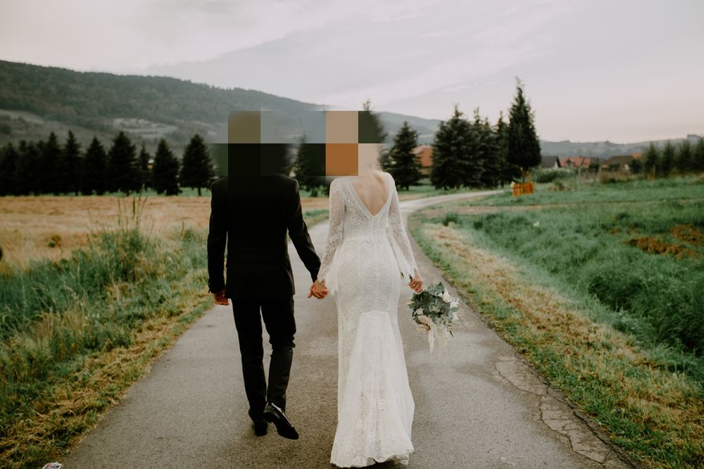 Suknia ślubna rybka