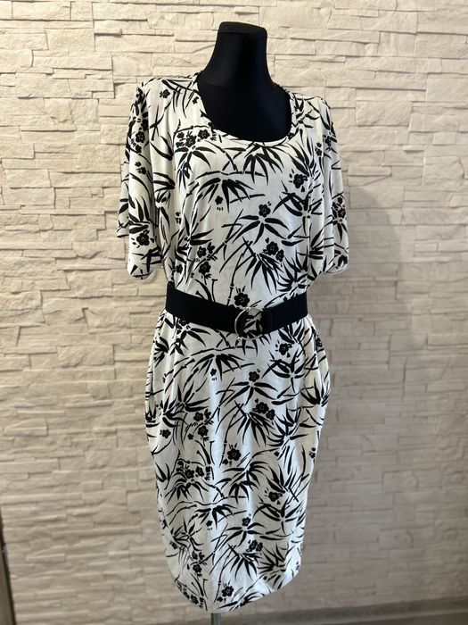 Wzorzysta sukienka plus size, duzy rozmiar 48/50
