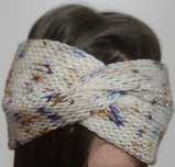 Opaska twist z wełny merynosa, turban.