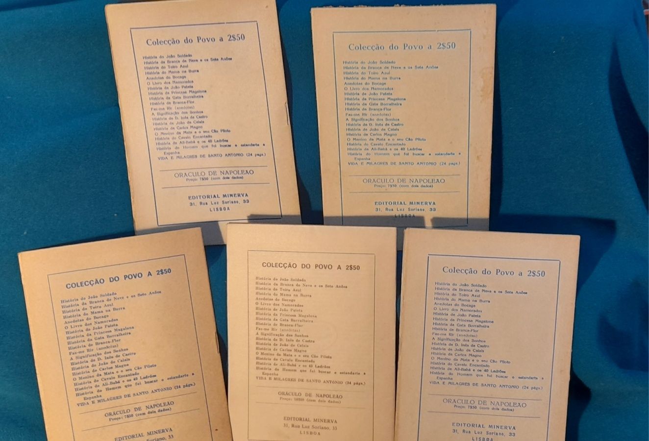 Lote de 5 livros da Colecção do Povo, Ed. Minerva