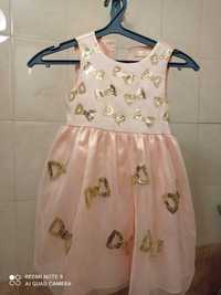 Нарядное платье для девочки на 4-6 лет