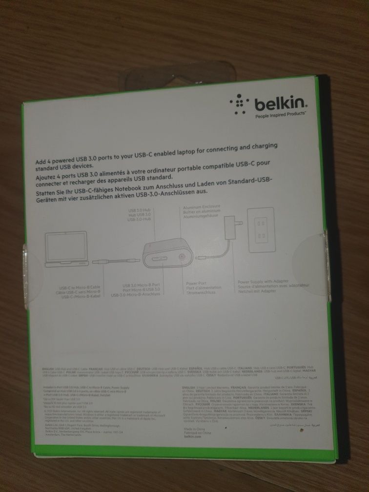 Hub USB-C Belkin P-F4U08800  HUB USB-C (4x USB)