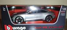 Bburago Audi RS E-TRON GT Silver, skala 1:18 Burago.