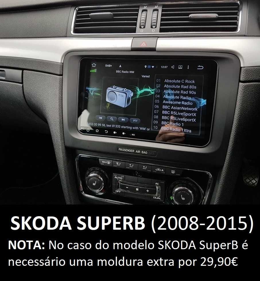 (NOVO) Rádio • 2DIN 9" • VW SEAT SKODA • Android • [4+32GB] • Wifi GPS