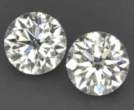 Diamenty Brylanty Para Na Kolczyki GIA VVS 2 szt po 0,18 CT
