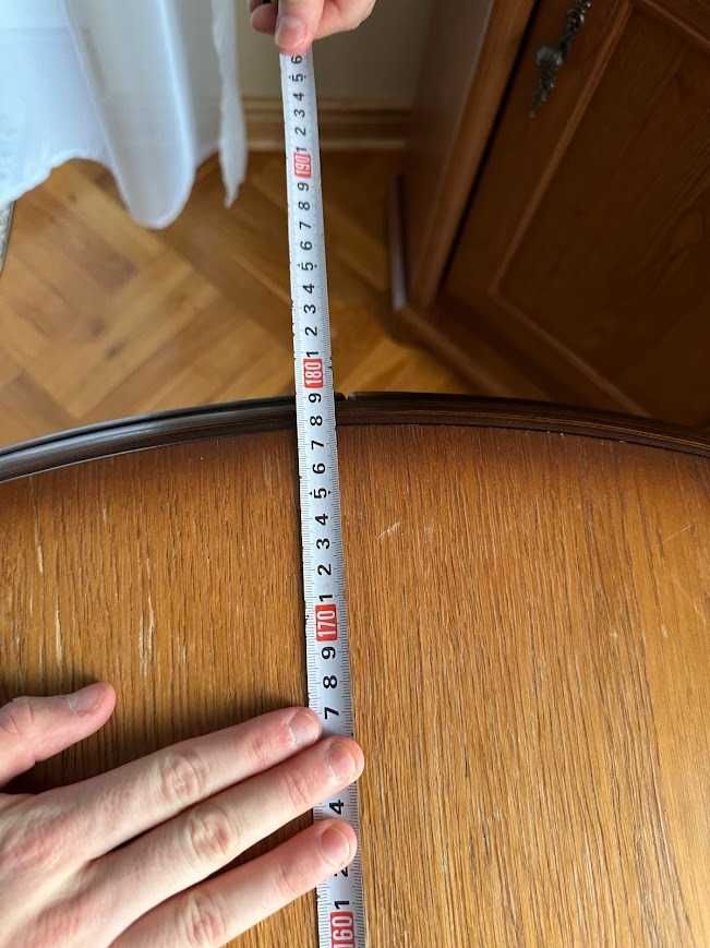 Drewniany stół rozkładany z regulowaną wysokością