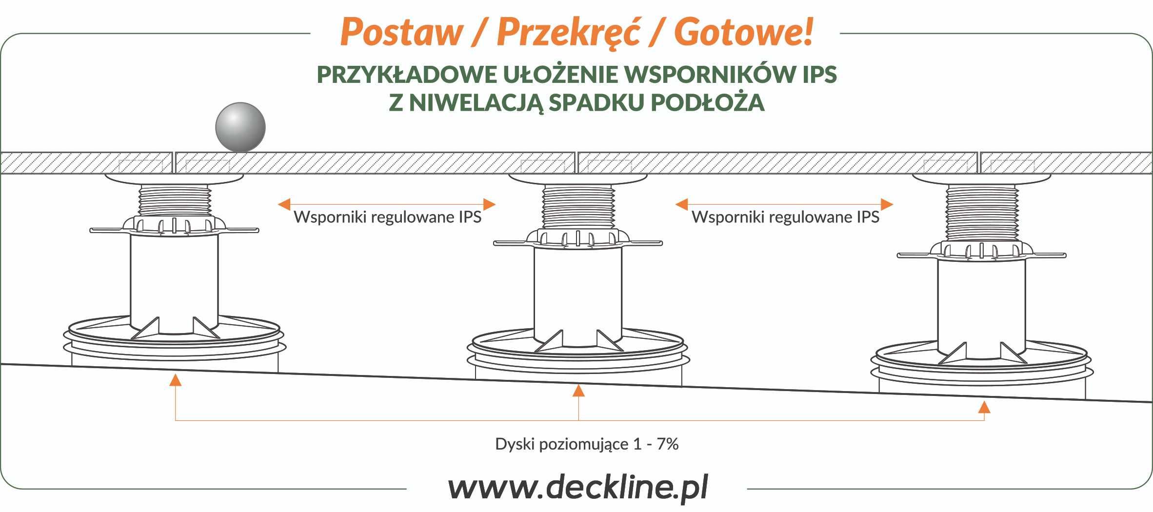 Wspornik regulowany tarasowy 11-470mm WYSOKA JAKOŚĆ #DUŻA PODSTAWA