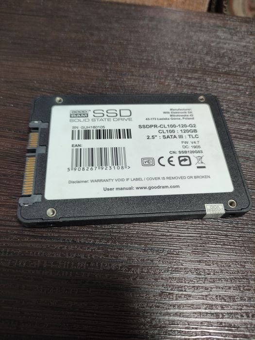 SSD GOOD RAM 120GB в робочому стані.