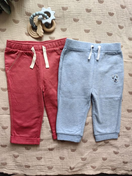 F&F spodenki dresowe błękitne malinowe 74