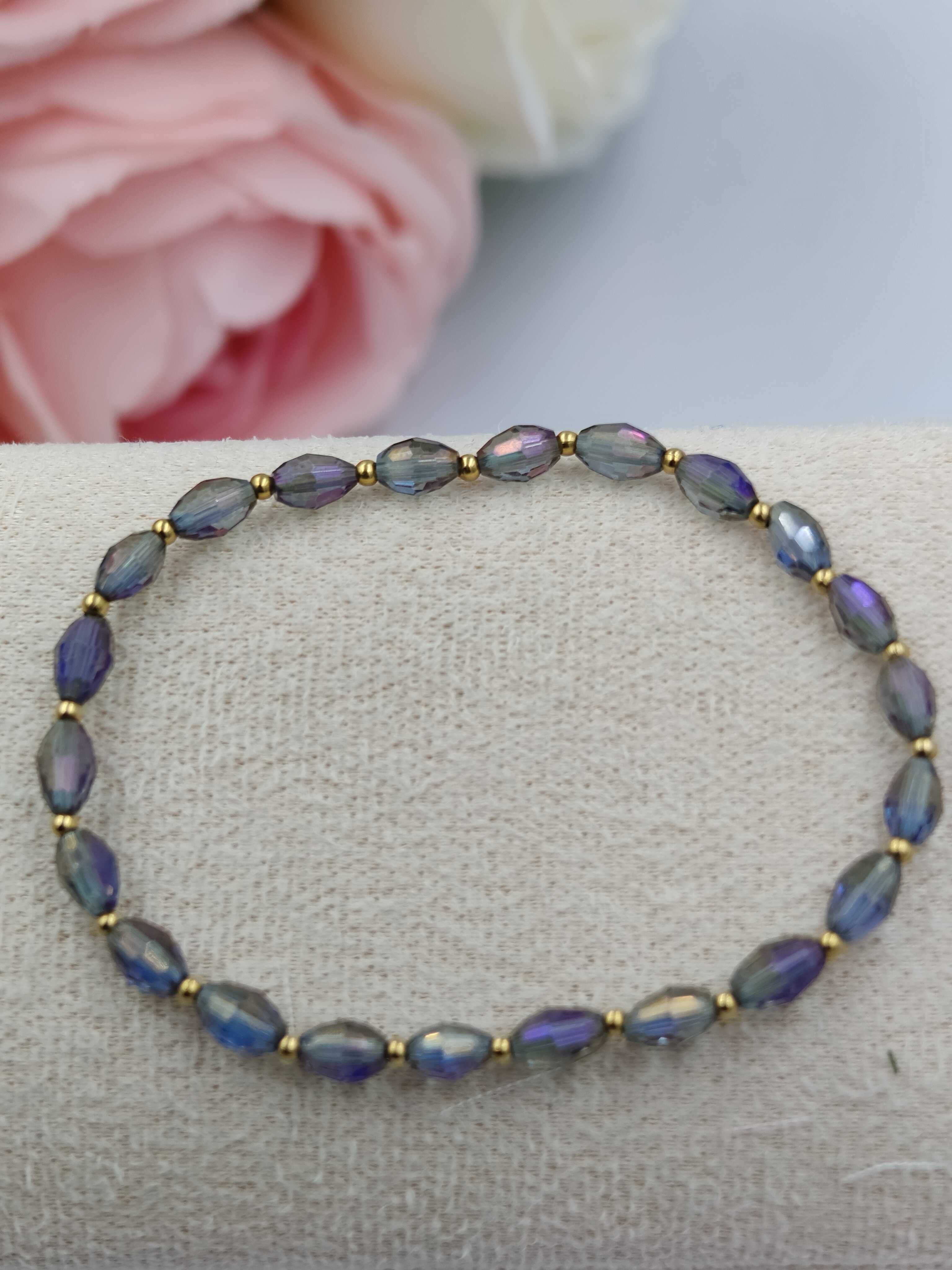 Blueberry bransoletka holo koraliki - STYLOWA SUPER